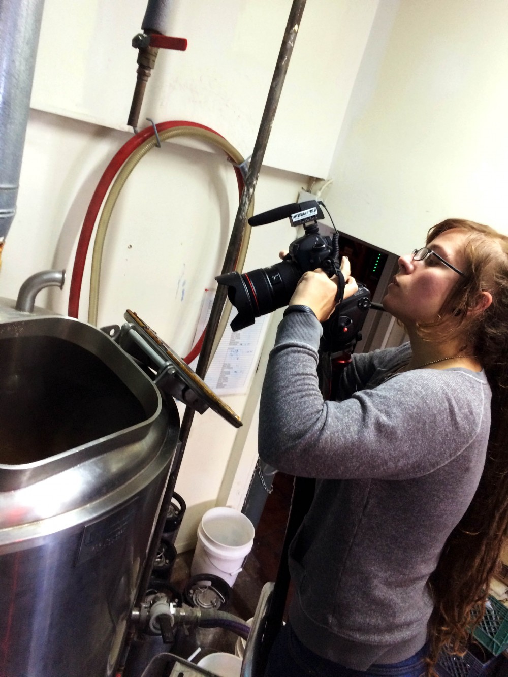 Filming the Process of Making Beer