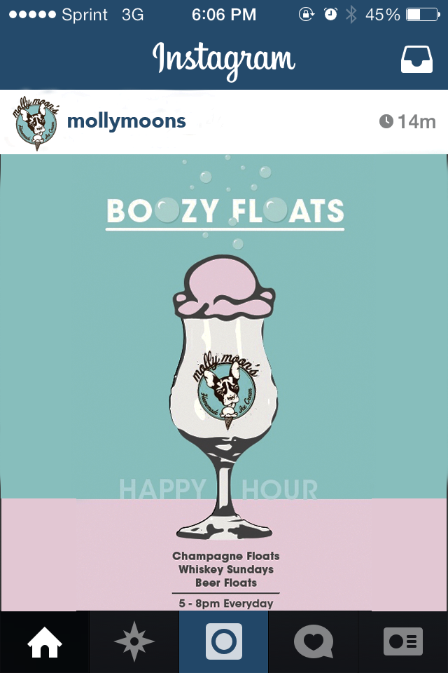 Boozy Floats: Molly Moon’s Branding Campaign